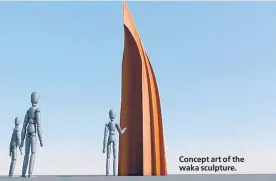  ??  ?? Concept art of the waka sculpture.