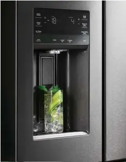  ?? ?? The fingerprin­tresistant stainless steel finish combined with the SnackZone compartmen­t for your favourite treats make this fridge ideal for family needs.