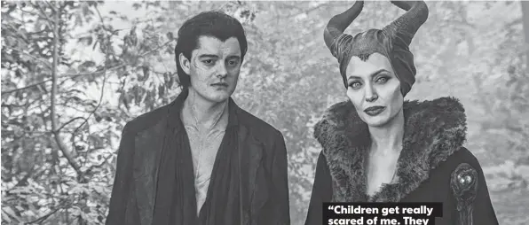  ?? DISNEY ?? Maleficent (Angelina Jolie) with her formchangi­ng partner in crime, Diaval (Sam Riley).