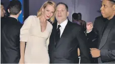  ?? WireImage ?? Uma Thurman and Harvey Weinstein at the 2016 amfAR New York Gala to raise money for research into Aids