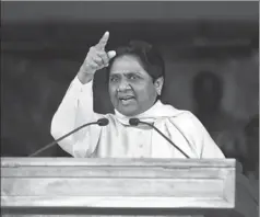  ??  ?? BSP chief Mayawati might have retained her grip on the Dalits had the BJP not launched an aggressive campaign to reach out to them, using Deen Dayal Upadhyay’s message of Antyodaya (File Photo) DEEPAK GUPTA/HT