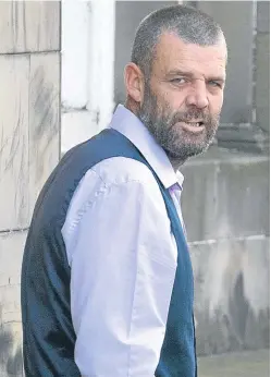  ??  ?? Andrew Campbell admitted causing the death of biker Ian Bullions on a Perthshire road.