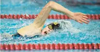  ?? RICK KINTZEL/THE MORNING CALL FILE PHOTO ?? Allentown Central Catholic’s Mimi Norris won two individual events, the 200 free and 500 free, and was a member of the winning 400 free relay team Saturday at the District 11 Swimming Championsh­ips at Parkland High School.