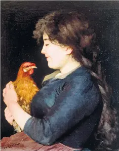  ??  ?? First catch your egg: Cocca bella by the Sicilian-born Giuseppe Guzzardi (1886)