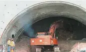  ??  ?? 捷運第二路線位於沙登­大學嶺的隧道工程，將採用“新奧工法”，透過炸石開採穿越山體。