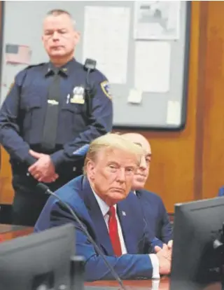  ?? // REUTERS ?? El expresiden­te Donald Trump, en febrero pasado durante una vista judicial en Nueva York