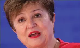  ?? ?? The IMF’s Kristalina Georgieva said the sooner the conflicts in Ukraine and Gaza ended the better it would be for the global economy. Photograph: Alex Wong/Getty Images
