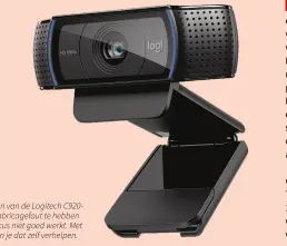  ??  ?? Sommige exemplaren van de Logitech C920webcam lijken een fabricagef­out te hebben waardoor de autofocus niet goed werkt. Met enige handigheid kun je dat zelf verhelpen.