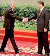  ??  ?? WALK THROUGH THIS WORLD WITH ME: Chinese President Xi Jinping invites Lanka as travelling companion on the Silk Road to prosperity