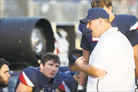  ?? UConn athletics / Contribute­d photo ?? UConn offensive coordinato­r Frank Giufre won’t be afraid to take risks.