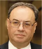  ??  ?? Bank of England governor Andrew Bailey