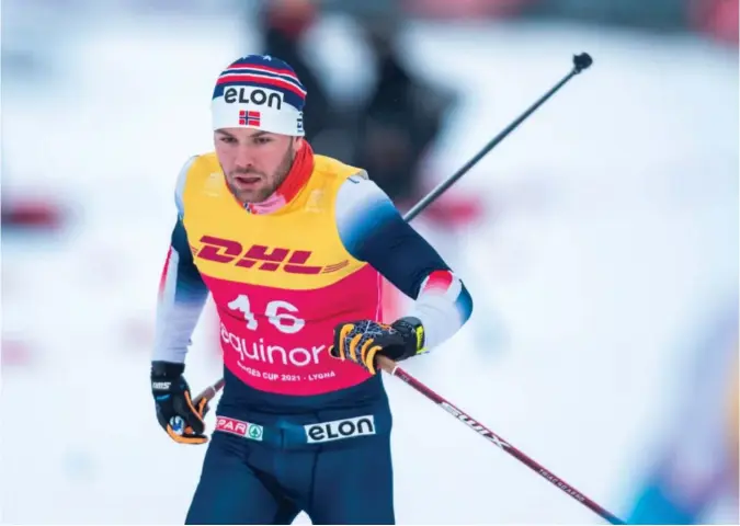  ?? TERJE PEDERSEN/NTB SCANPIX ?? Sivert Wiig under sprintprol­ogen i norgescupe­n på Lygna i januar.