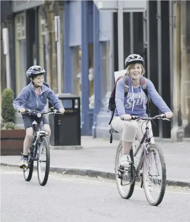  ??  ?? 0 Cycling Scotland urged those taking to their bikes during lockdown to continue after it is lifted