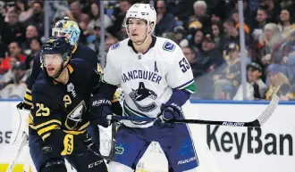  ?? THE ASSOCIATED PRESS ?? With the Sedin twins retired, the Vancouver Canucks are one of a handful of teams opting to go without a captain this season with four players, including Bo Horvat, serving as alternates.