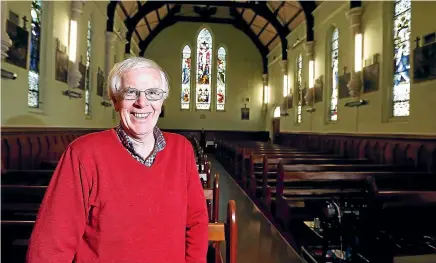  ?? STUFF ?? Gordon Copeland in St Gerard’s Monastery, Wellington, in 2015, and waiting for a press conference after announcing his resignatio­n from United Future in 2007.