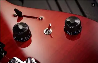  ??  ?? The five-way lever pickup selector switch, two-way mini toggle Alter switch open up a lost world of sounds you wouldn’t necessaril­y associate with Ibanez 8 8.