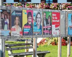  ?? Foto: Alexandra Beier, Getty Images ?? CSU Freie WählerAFDF­DPDie Bayern haben gewählt: Wahlplakat­e bei Miesbach.Wb AFD Wb SPD Wähler AFD Wähler AFD