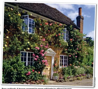  ?? Picture: ?? Rosy outlook: A house covered in roses will help to attract buyers