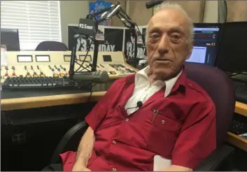  ??  ?? In this Oct. 9, photo, DJ Art Laboe sits in his Palm Springs, Calif. talks about his 75 years in the radio business. AP PHOTO/RussEll CONTRERAs