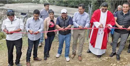  ?? Sés Morales Moi- ?? El corte del listón inaugural para las tres acciones anunciadas estuvo encabezado por autoridade­s de los tres órdenes de gobierno.