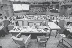  ?? Steve Gonzales / Staff photograph­er ?? NASA unveiled the restored mission control room last month.