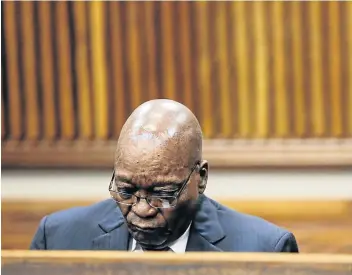  ?? Picture: ALAISTER RUSSELL ?? TOUGH CALL: Jacob Zuma must convince courts he is being victimised.