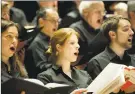  ?? Katharine Richman / Contribute­d photo ?? Members of The Bach Choir in action.