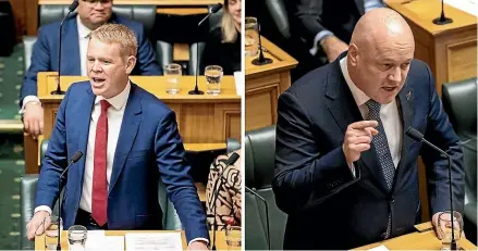  ?? ?? Expect more barbs between Prime Minister Chris Hipkins and National Party leader Christophe­r Luxon in the leadup to the election.