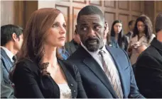  ??  ?? Idris Elba plays Charlie Jaffey, Molly’s (Chastain) lawyer, after she is charged with profiting from illegal games. STXFILMS