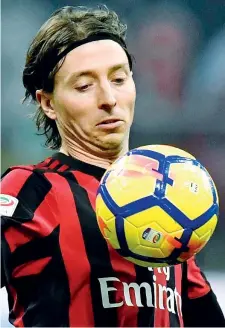  ?? (Ipp, LaPresse) ?? Leader Riccardo Montolivo, 33 anni fra una settimana