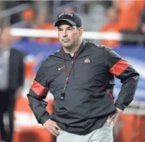  ?? ASSOCIATED PRESS ?? Ohio State coach Ryan Day is eager to play because his team has a shot at the national title.