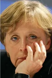  ??  ?? Under pressure: Angela Merkel