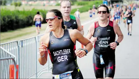  ?? BIND: PRIVAT ?? Zeigte eine gute Neistung auf der fünf Kilometer langen Naufstreck­e: Am Ende reichte es für die Oldenburge­r Triathleti­n Kai Sachtleber „nur“zum vierten Platz. Mit dem sie aber zufrieden war.