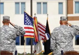  ?? JIM R. BOUNDS / ASSOCIATED PRESS 2011 ?? The U.S. Army Forces Command at Fort Bragg, N.C., is one of the Army’s three major command headquarte­rs. The Army is scouting large cities in 2018 to find a home for a fourth command headquarte­rs, one that would be near experts in technology and...