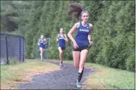  ?? David Stewart / Hearst Connecticu­t Media ?? Darien’s Mairead Clas during a meet against Stamford on Tuesday.