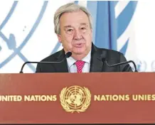  ?? ?? Antonio Guterres, secretario general de la ONU.