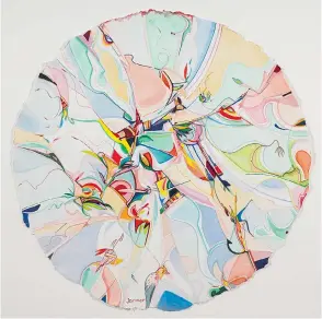  ?? PHOTO: NATIONAL GALLERY OF CANADA ?? Alex Janvier, Land of Beauty and Joy, 2015, watercolou­r on paper. Courtesy of the artist and Janvier Gallery, Cold Lake First Nations ©Alex Janvier.