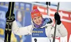  ?? FOTO: DPA ?? Denise Herrmann aus Deutschlan­d kam vom Langlauf zum Biathlon.