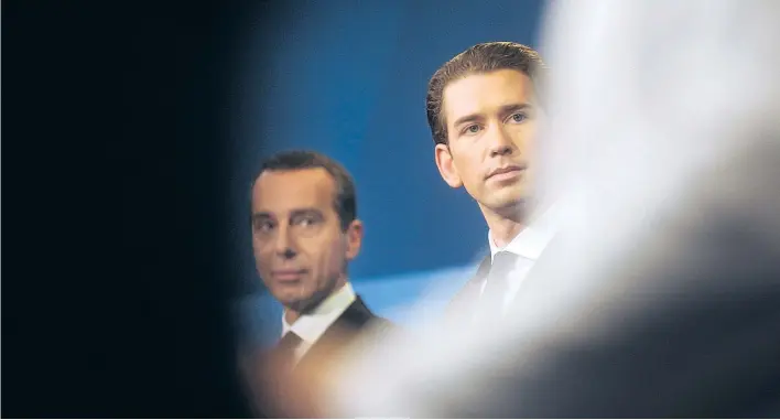  ??  ?? Als seien sie im Wahlkampf 2017: Die beiden Altkanzler Christian Kern (SPÖ) und Sebastian Kurz (ÖVP) liegen sich wieder in den Haaren.