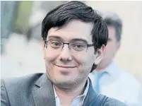  ?? VAN TINE DENNIS/TRIBUNE NEWS SERVICE ?? Former pharmaceut­ical CEO Martin Shkreli will have to repay $7.36 million (U.S.) as part of his sentence for securities fraud.