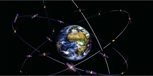  ?? ?? La nouvelle constellat­ion de satellites européenne offrira une connectivi­té à toute l’Europe, notamment aux zones qui ne bénéficien­t pas aujourd’hui d’Internet haut débit, ainsi qu’à l’Afrique toute entière. (Crédits : ESA-J. Huart)