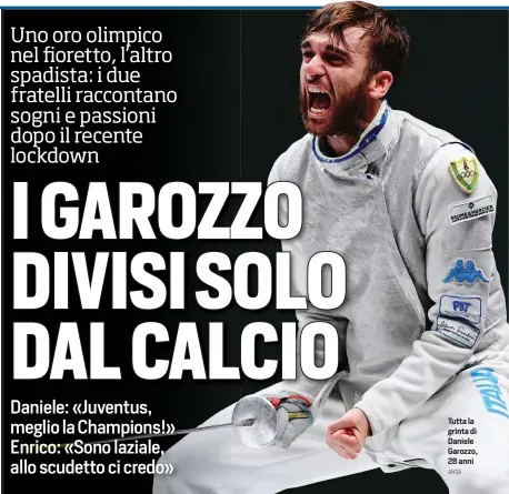  ?? ANSA ?? Tutta la grinta di Daniele Garozzo, 28 anni