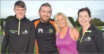  ??  ?? Some of the hardy runners who will take part in the Kerry 24-hour Endurance run in Tralee Town Park on Saturday September 24. From left: Simon Hallissey, Brian Ó Sé, Marilyn O’ Shea and Betty Brosnan.