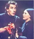  ??  ?? Left, Ian McKellen and Judi Dench in
Macbeth, 1976. Right, the cloak worn by McKellen