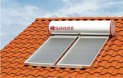  ??  ?? Summer Hot Water Technologi­es by Solartech has provided energy and carbon savings systems to the world.