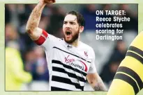  ??  ?? ON TARGET: Reece Styche celebrates scoring for Darlington