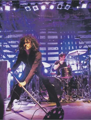  ??  ?? At the Drive In delivered new material alongside cult favourites with frontman Cedric Bixler providing an athletic vocal performanc­e