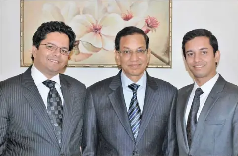  ??  ?? Left to right: Mr. Sudeep Gupta, Director, Mr. S K Gupta, Chairman, Mr. Shagun Gupta, Director