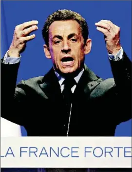  ?? PHOTO:AP ?? The headline-dominating debate about terror has boosted Sarkozy