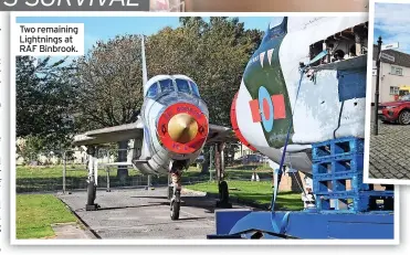  ?? ?? Two remaining Lightnings at RAF Binbrook.